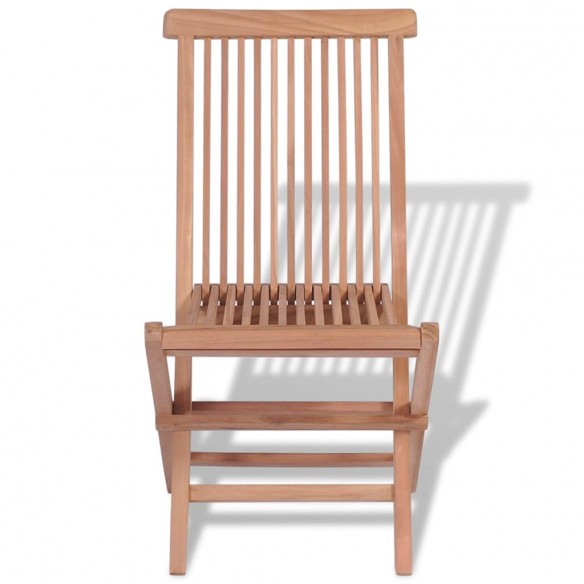 Chaises pliables de jardin 4 pcs Bois de teck solide