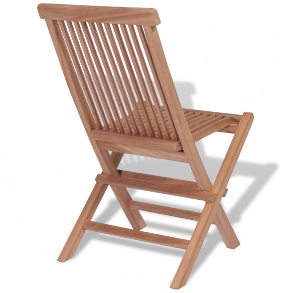 Chaises pliables de jardin 4 pcs Bois de teck solide