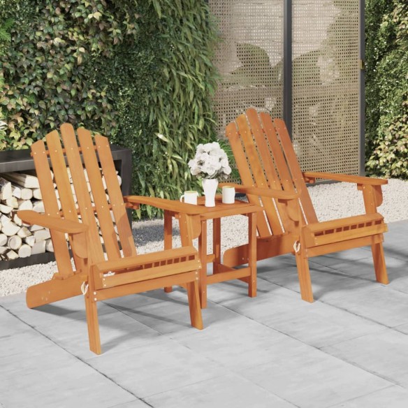 Chaises Adirondack de jardin 2 pcs Bois massif d'acacia