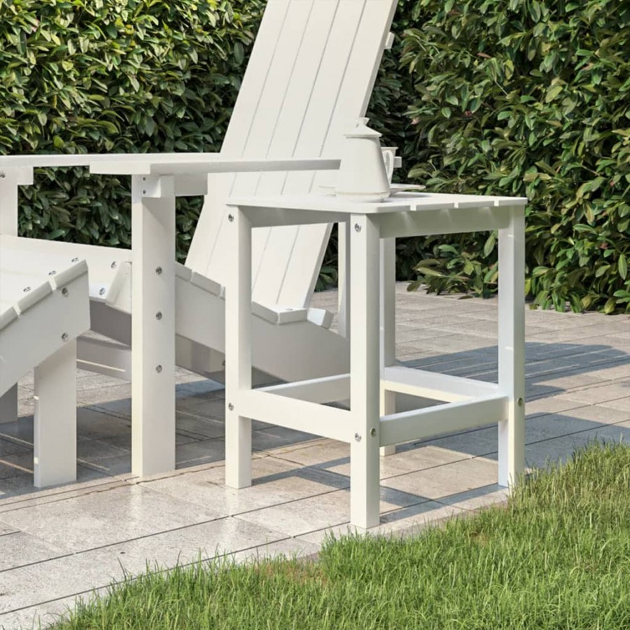 Table de jardin Adirondack Blanc 38x38x46 cm PEHD