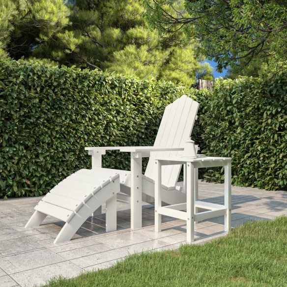 Table de jardin Adirondack Blanc 38x38x46 cm PEHD