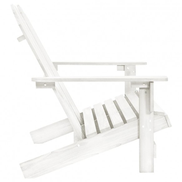 Chaise de jardin Adirondack 2 places Bois de sapin massif Blanc