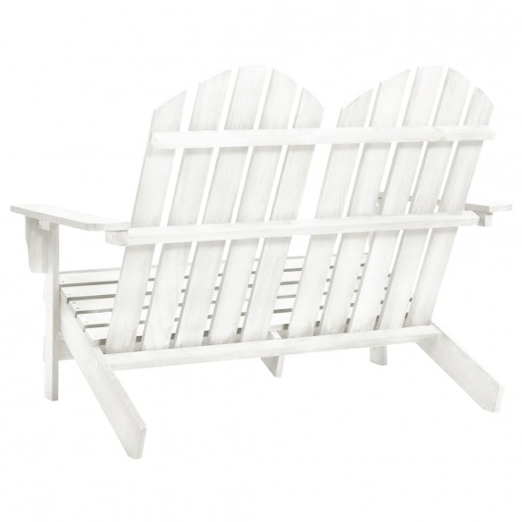 Chaise de jardin Adirondack 2 places Bois de sapin massif Blanc