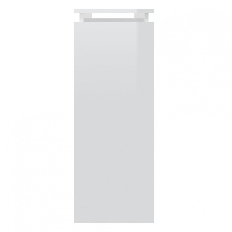 Table console Blanc brillant 102x30x80 cm Aggloméré