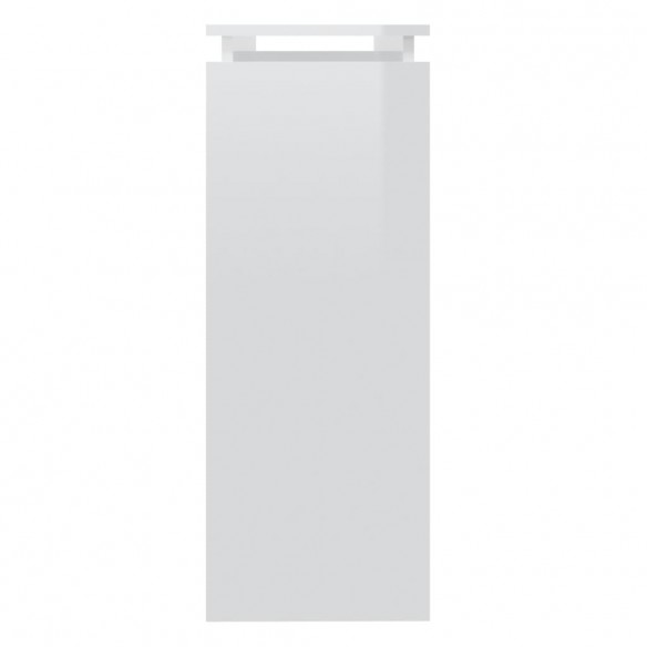 Table console Blanc brillant 102x30x80 cm Aggloméré