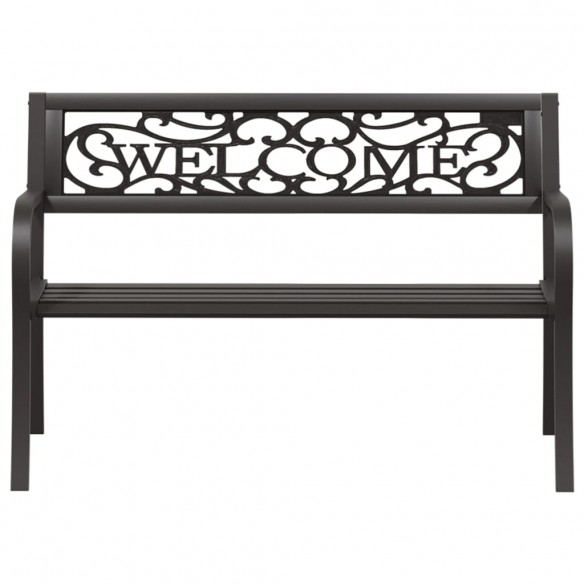 Banc de jardin 125 cm Acier Noir