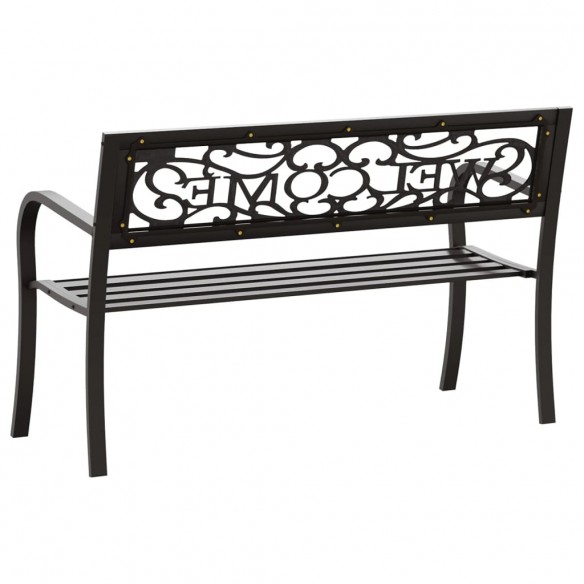 Banc de jardin 125 cm Acier Noir