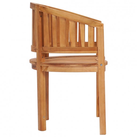 Chaises en forme de banane 2 pcs Bois de teck solide