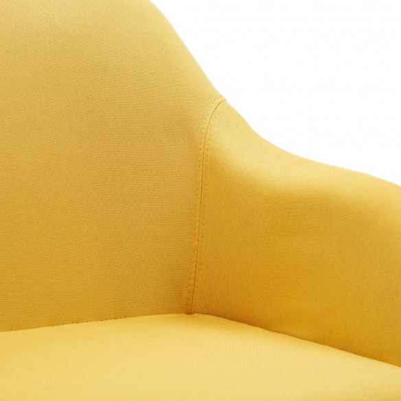 Chaises pivotantes à manger lot de 2 jaune tissu