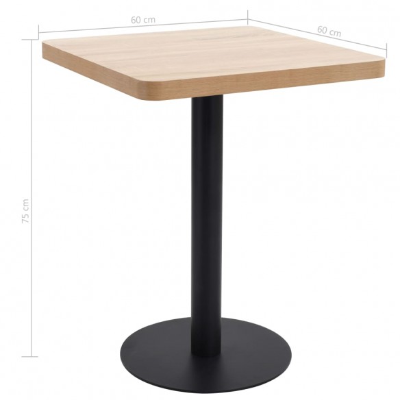 Table de bistro Marron clair 60x60 cm MDF