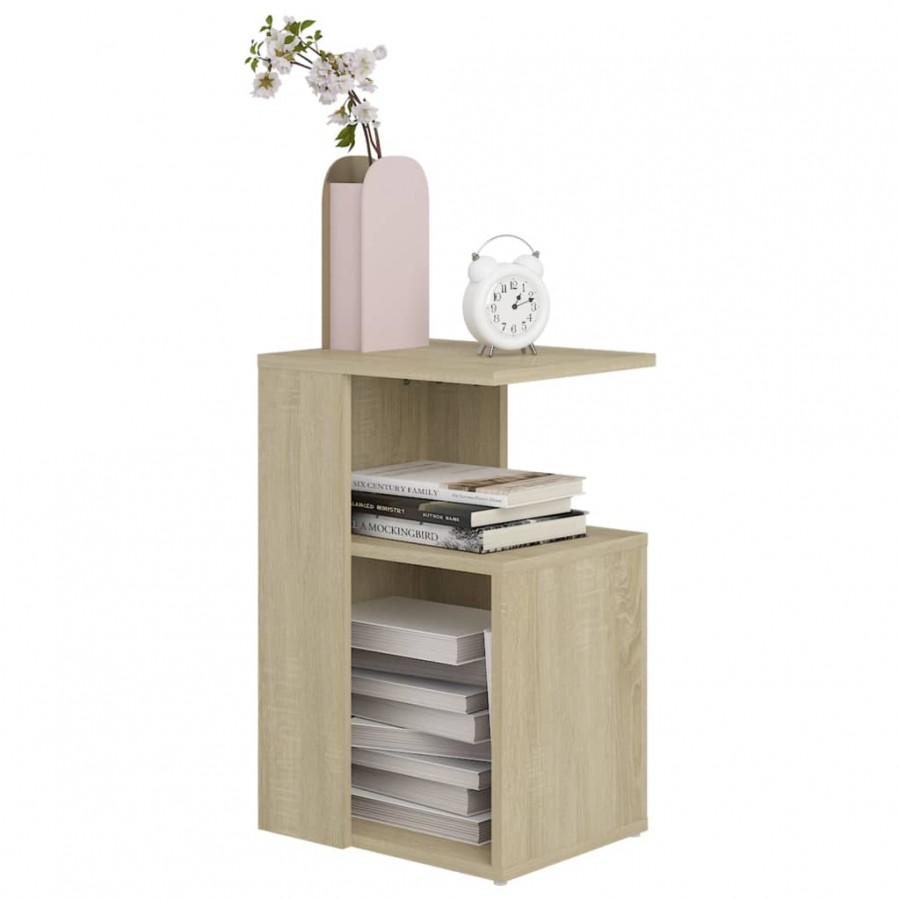 Table d'appoint Chêne sonoma 36x30x56 cm Aggloméré
