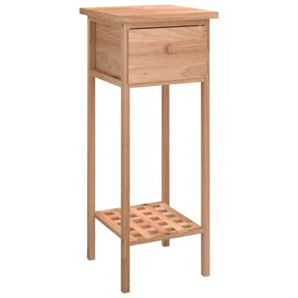 Table d'appoint avec tiroir 25x25x60 cm Bois massif de noyer 2