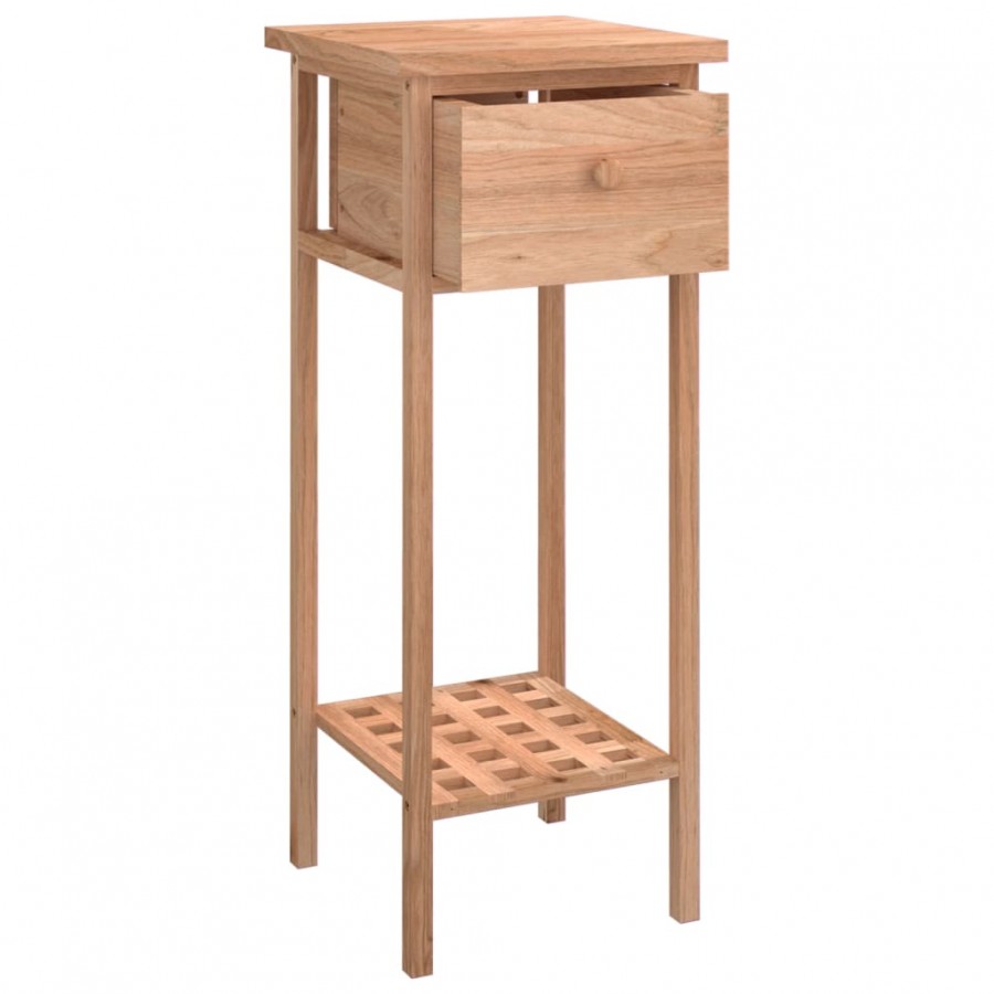 Table d'appoint avec tiroir 25x25x60 cm Bois massif de noyer