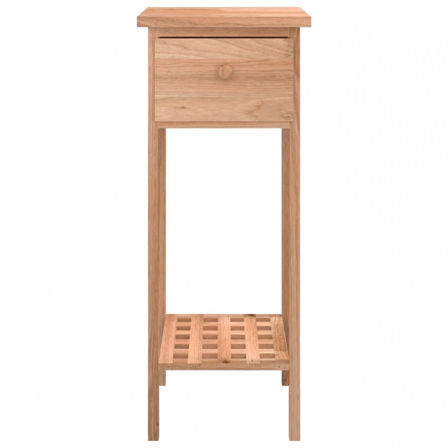 Table d'appoint avec tiroir 25x25x60 cm Bois massif de noyer
