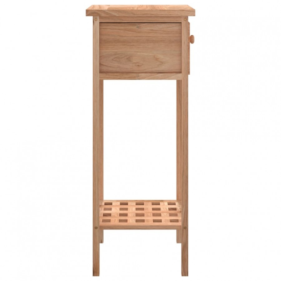 Table d'appoint avec tiroir 25x25x60 cm Bois massif de noyer