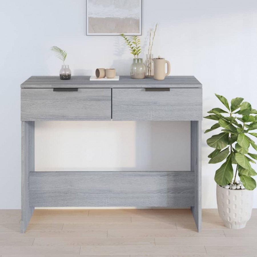 Table console Sonoma gris 90x36x75 cm 
