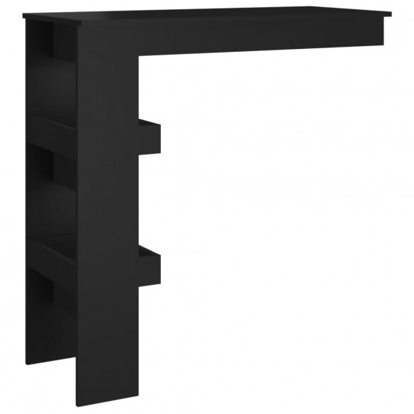 Table de bar murale Noir 102x45x103,5 cm Bois d'ingénierie