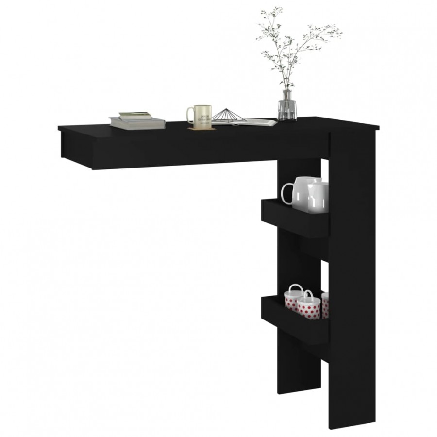 Table de bar murale Noir 102x45x103,5 cm  Table de bar murale Noir 102x45x103,5 cm