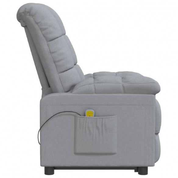 Fauteuil de massage Gris clair Tissu