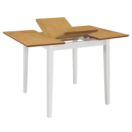 Table à dîner extensible Blanc (80-120) x 80 x 74 cm MDF 2
