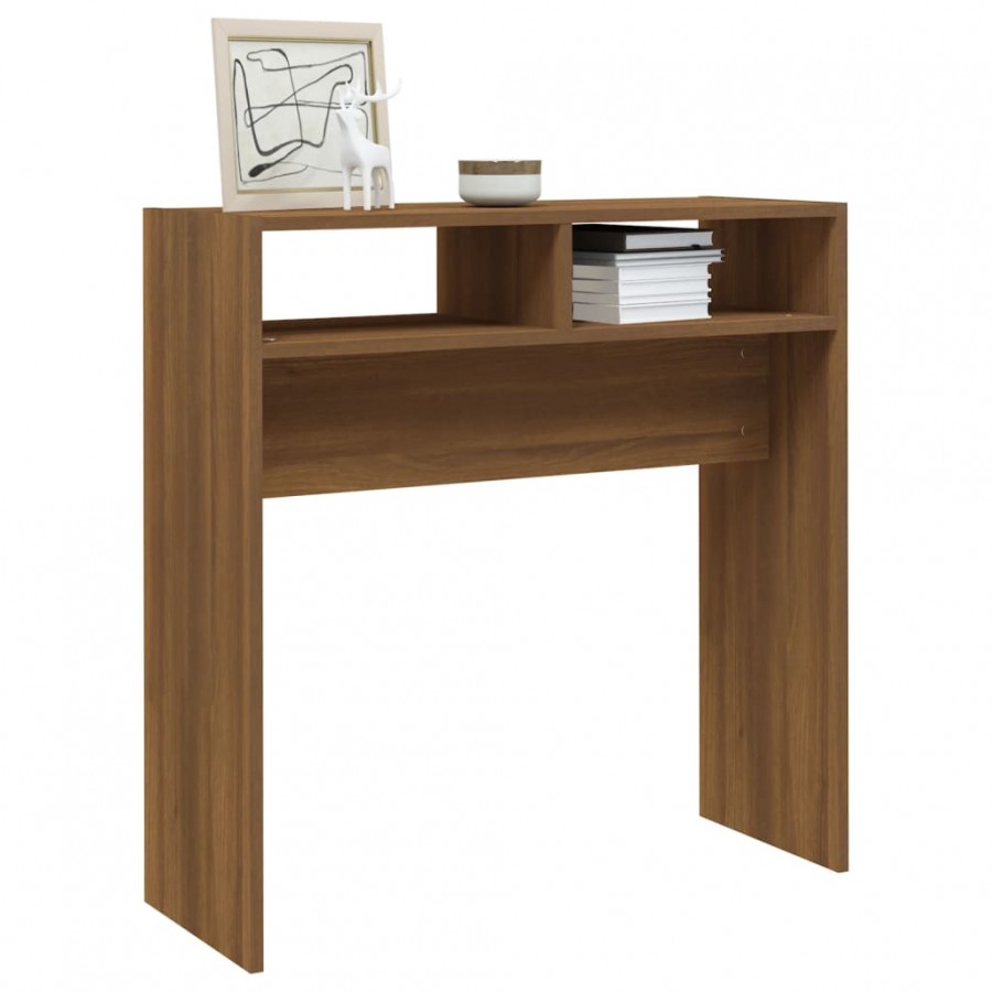 Table console Chêne marron 78x30x80 cm 