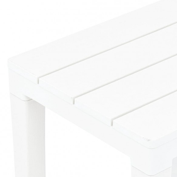 Bancs de jardin 2 pcs Blanc Plastique