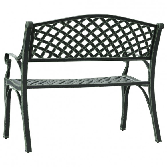 Banc de jardin 102 cm Aluminium coulé Vert