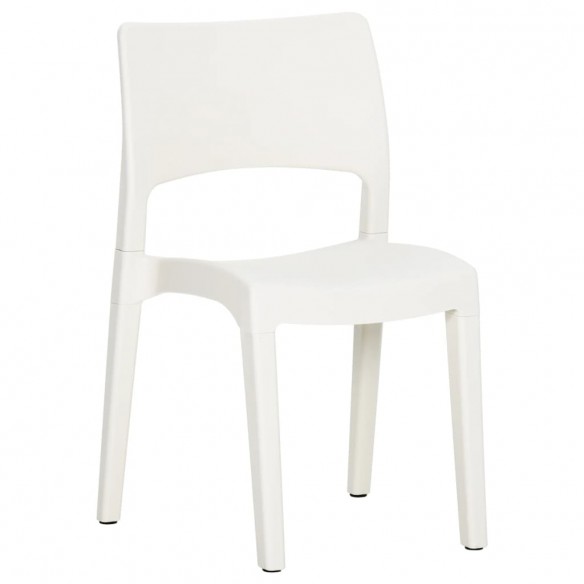 Chaises de jardin 2 pcs Blanc Polypropylène