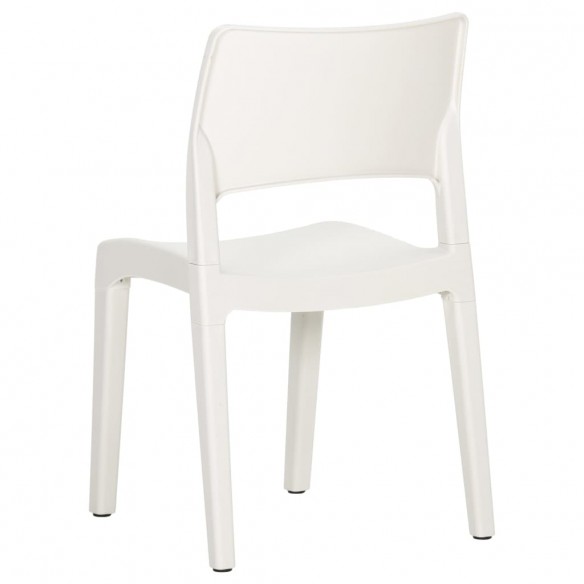 Chaises de jardin 2 pcs Blanc Polypropylène