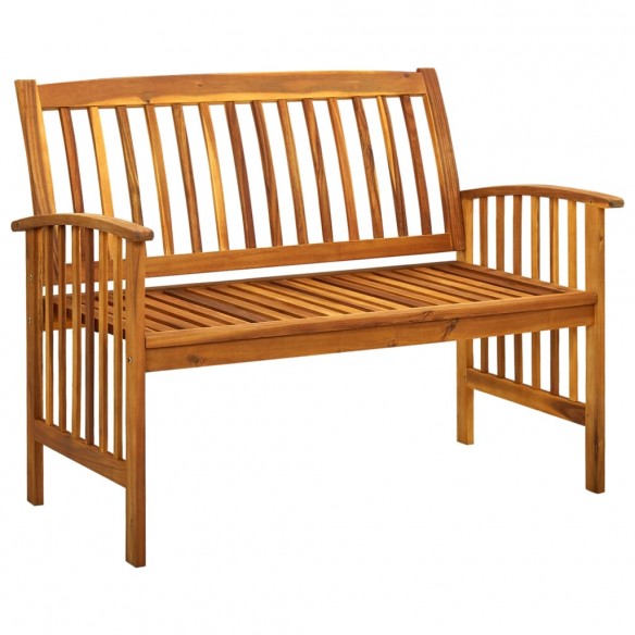 Banc de jardin avec coussins 119 cm Bois solide d'acacia