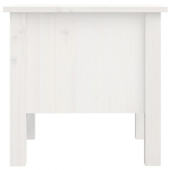 Tables d'appoint 2 pcs Blanc 40x40x39 cm Bois massif de pin