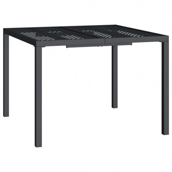 Table de jardin anthracite 100x100x72 cm acier