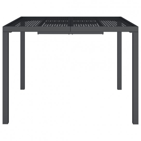 Table de jardin anthracite 100x100x72 cm acier