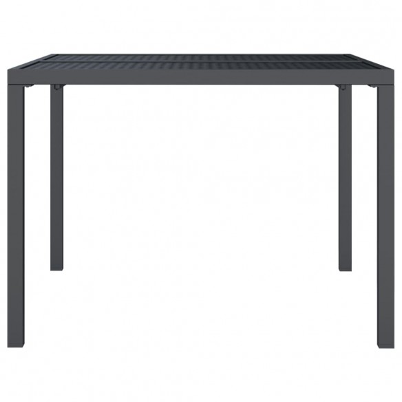 Table de jardin anthracite 100x100x72 cm acier