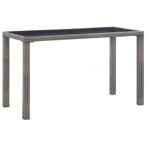 Table de jardin Anthracite 123x60x74 cm Résine tressée