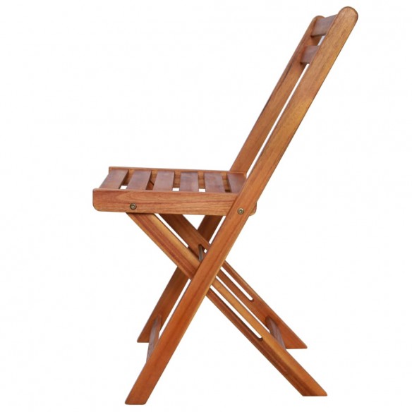 Chaises de bistro d'extérieur 2 pcs Bois d'acacia solide