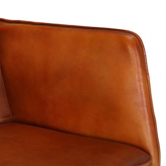 Chaise à bascule Marron pâle Cuir véritable