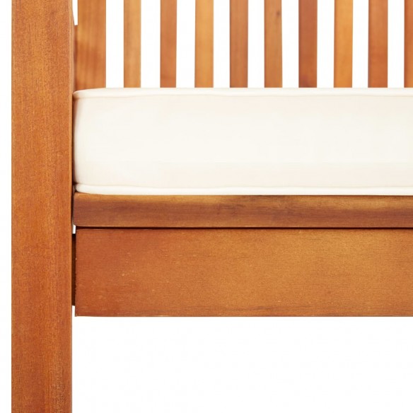 Chaise de jardin avec coussin Bois d'acacia massif