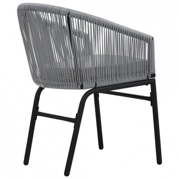 Chaises de jardin 2 pcs Anthracite Rotin PE