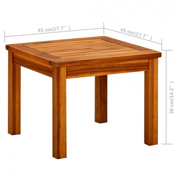 Table basse de jardin 45x45x36 cm Bois solide d'acacia