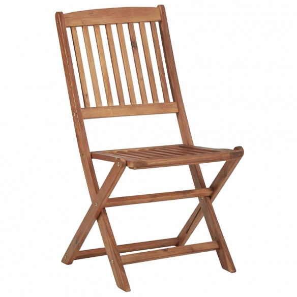 Chaises pliables d'extérieur 4 pcs Bois d'acacia solide