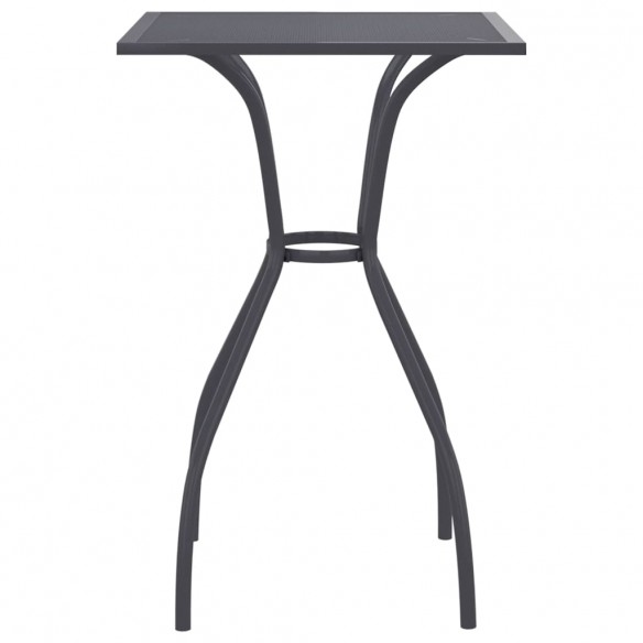 Table de jardin anthracite 50x50x72 cm treillis d'acier