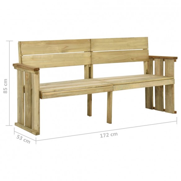 Banc de jardin 172 cm Bois de pin imprégné