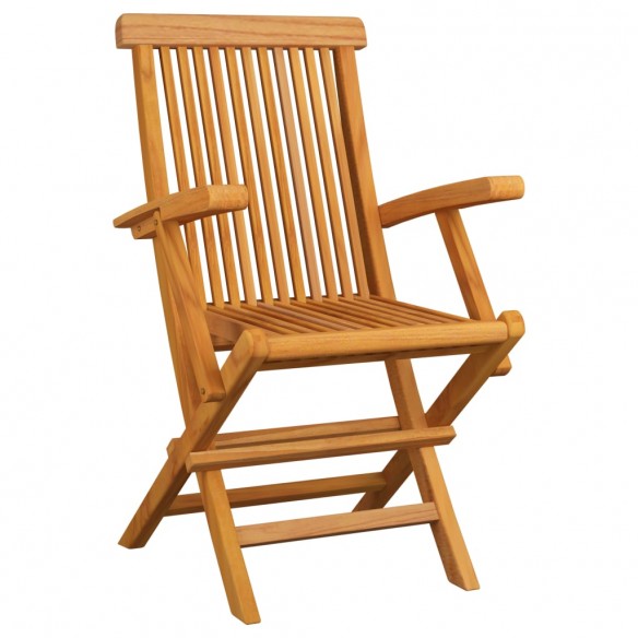 Chaises de jardin 3 pcs Bois de teck massif