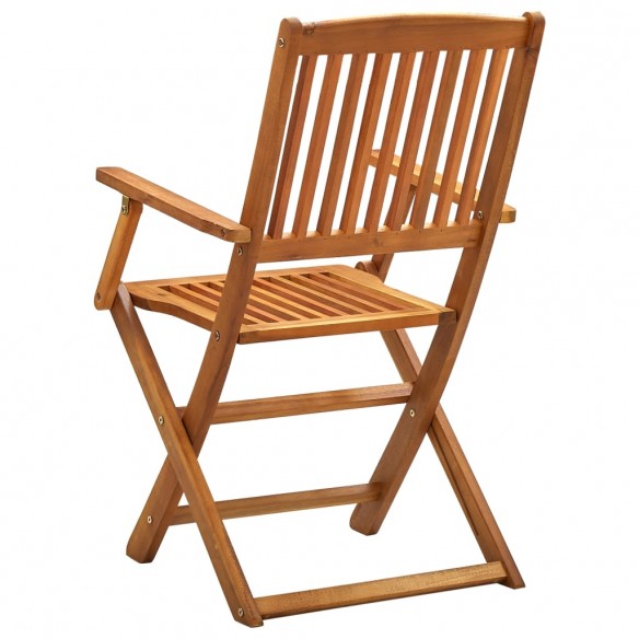 Chaises pliables d'extérieur 4 pcs Bois d'acacia solide