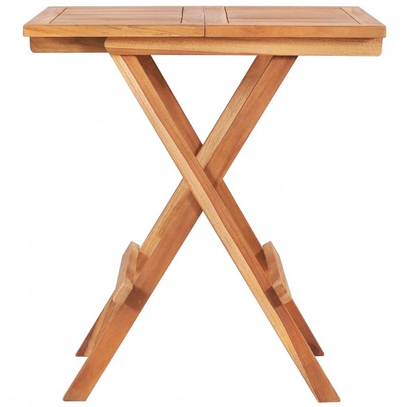 Table de bistro pliable 60x60x65 cm Bois de teck solide