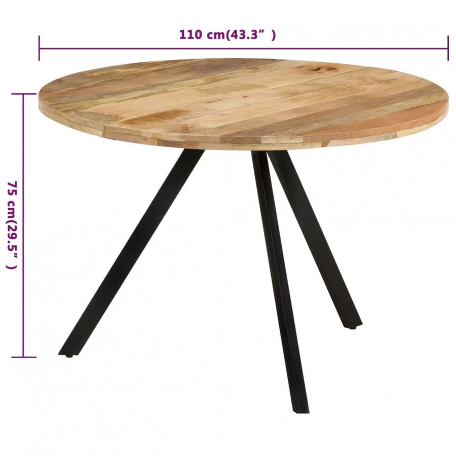 Table à dîner 110x75 cm Bois de manguier massif Table à dîner 110x75 cm Bois de manguier massif
