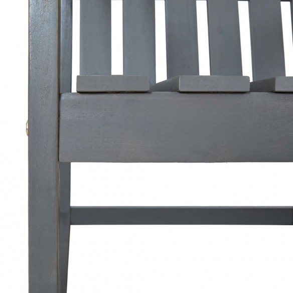 Banc de jardin Gris 110 cm Bois d'acacia solide