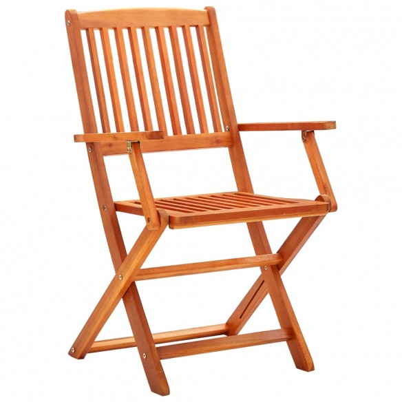 Chaises de jardin pliables 8 pcs Bois d'eucalyptus massif