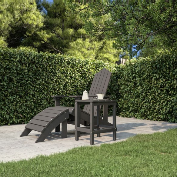 Table de jardin Adirondack Anthracite 38x38x46 cm PEHD